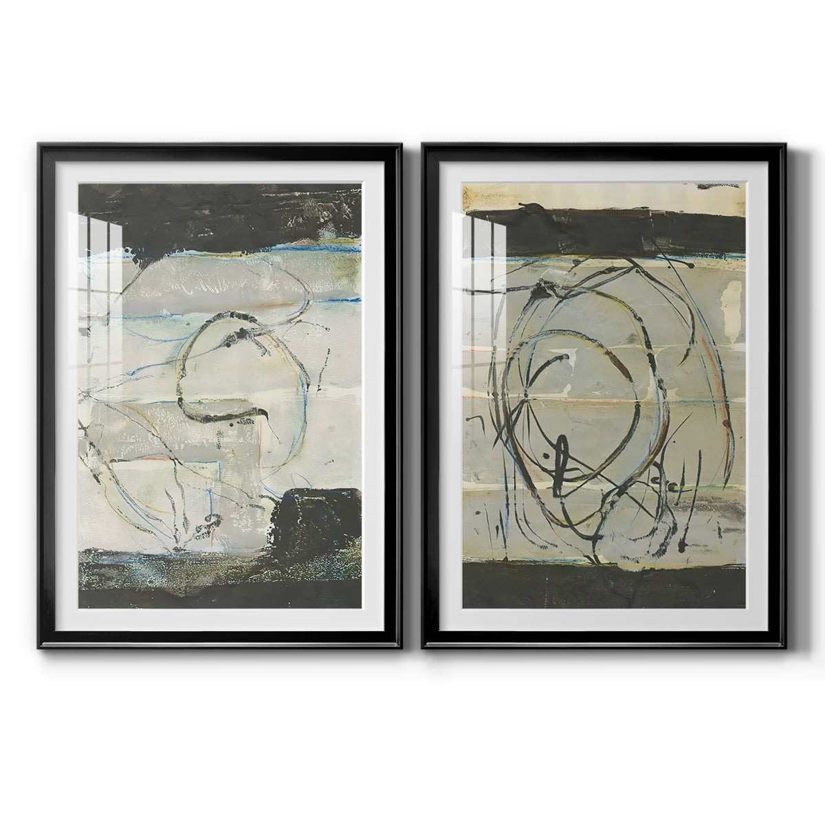 Wexford Home Continuing Energy I Premium Framed Print, 22.5" x 30.5" - Ready to Hang, Black (Set of 2)
