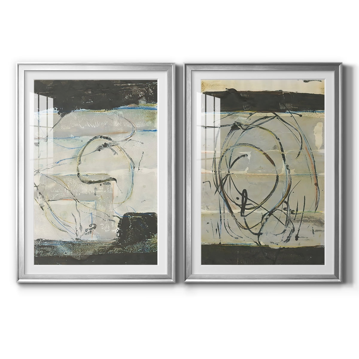 Wexford Home Continuing Energy I Premium Framed Print, 22.5" x 30.5" - Ready to Hang, Silver (Set of 2)
