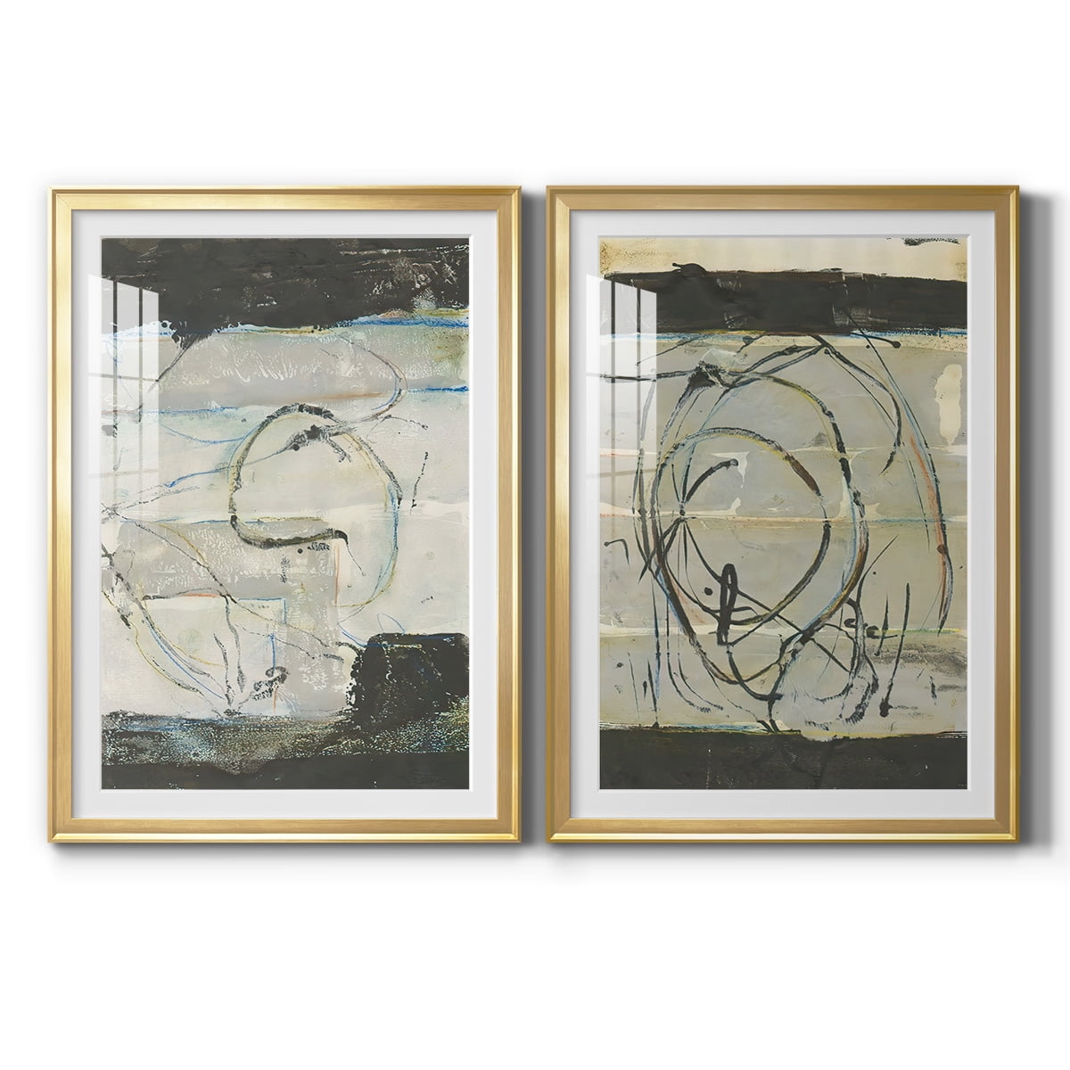 Wexford Home Continuing Energy I Premium Framed Print, 30.5" x 42.5" - Ready to Hang, Gold (Set of 2)