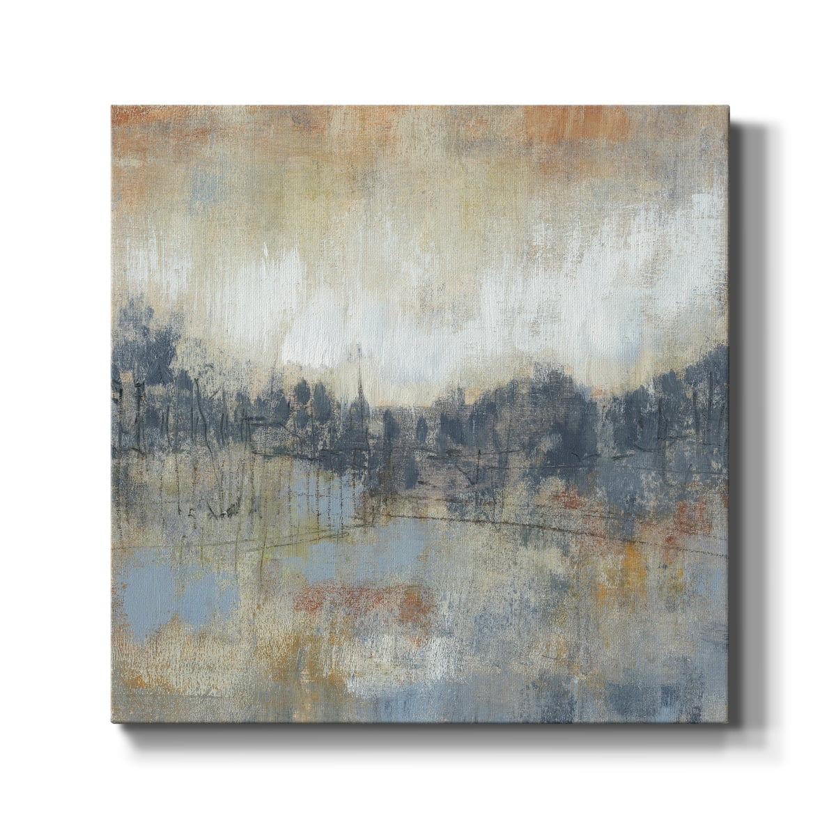 Wexford Home Cool Grey Horizon I-Premium Gallery Wrapped Canvas, 40" x 40" - Ready to Hang