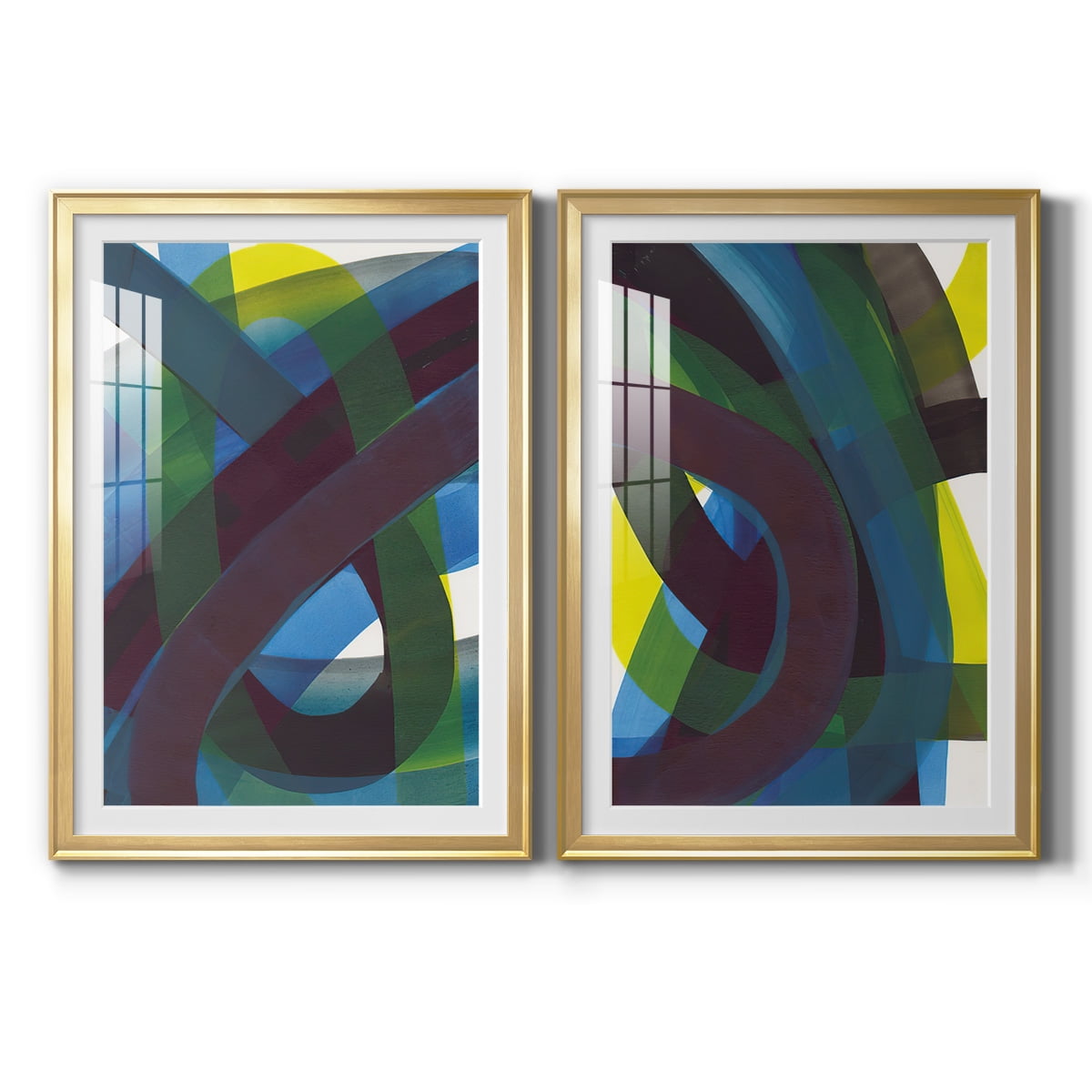 Wexford Home Cool Network I Premium Framed Print, 26.5" x 36.5" - Ready to Hang, Gold (Set of 2)