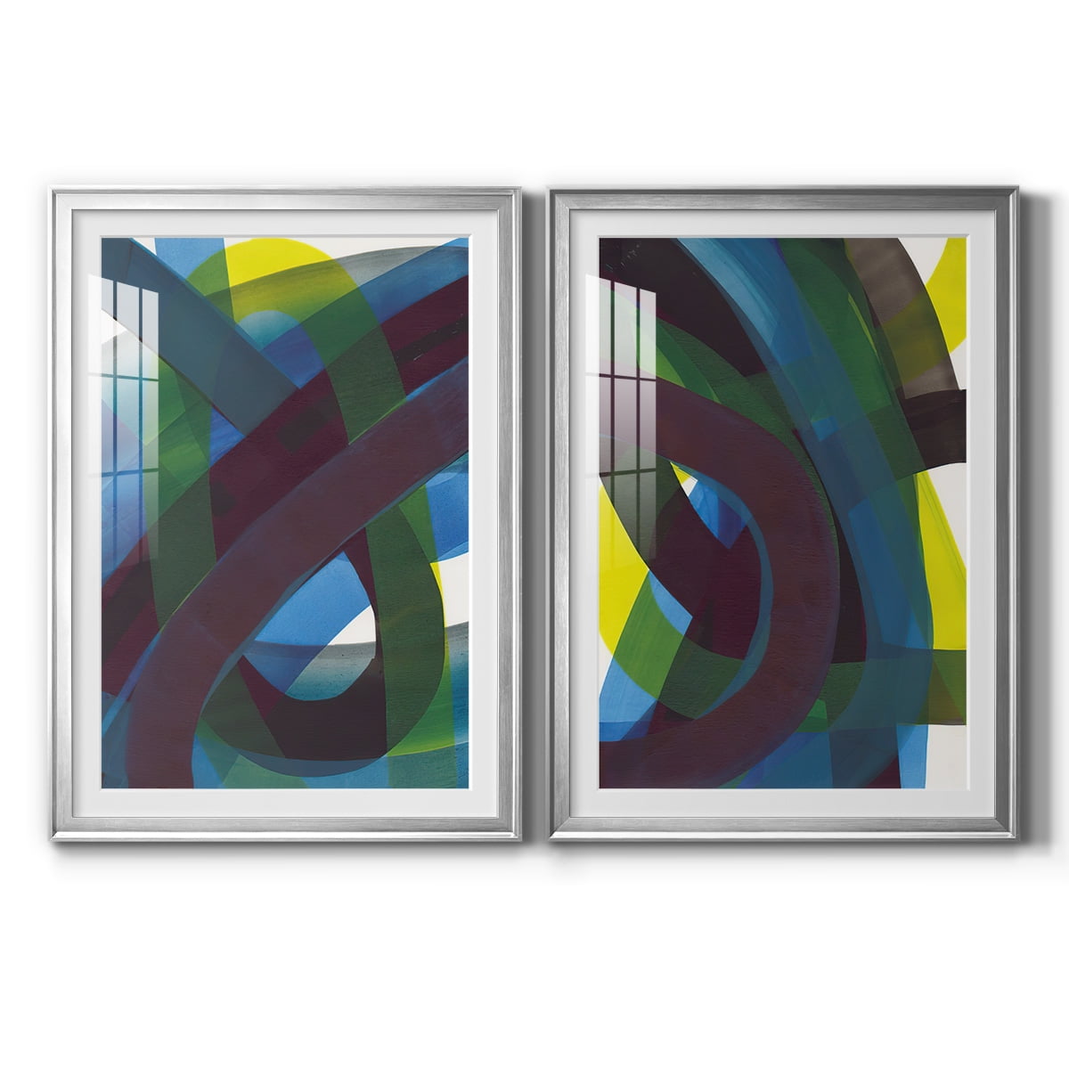 Wexford Home Cool Network I Premium Framed Print, 26.5" x 36.5" - Ready to Hang, Silver (Set of 2)