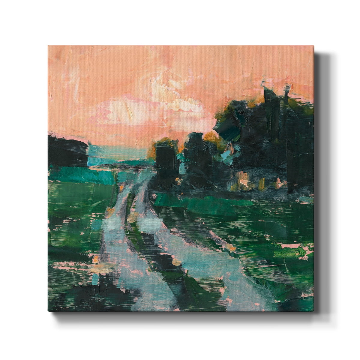 Wexford Home Coral Sunset II-Premium Gallery Wrapped Canvas, 10" x 10" - Ready to Hang