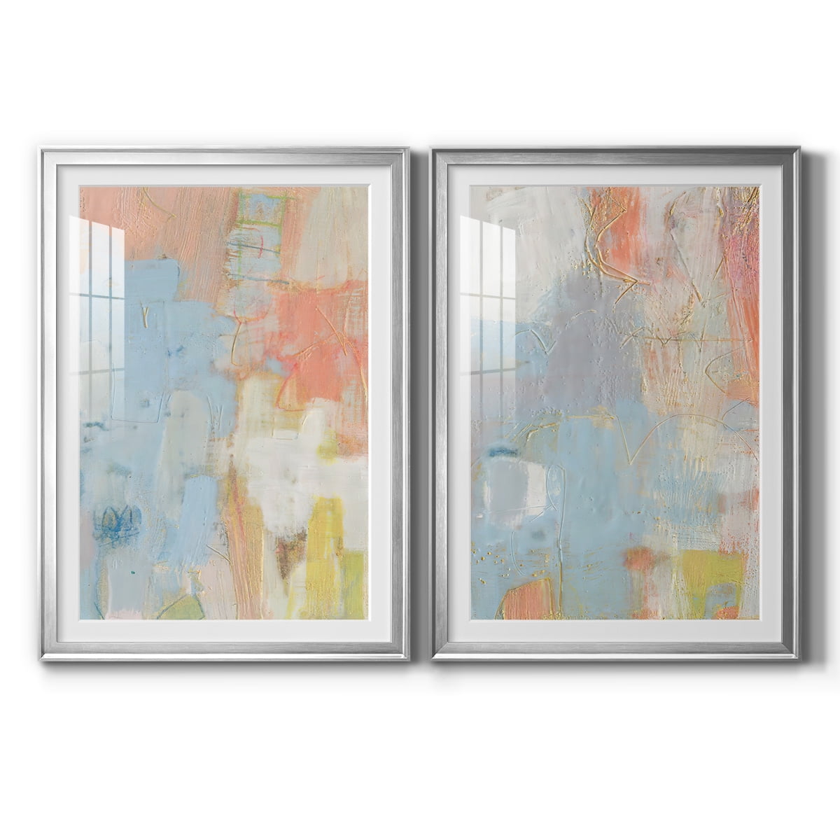 Wexford Home Cully I Premium Framed Print, 22.5" x 30.5" - Ready to Hang, Silver (Set of 2)