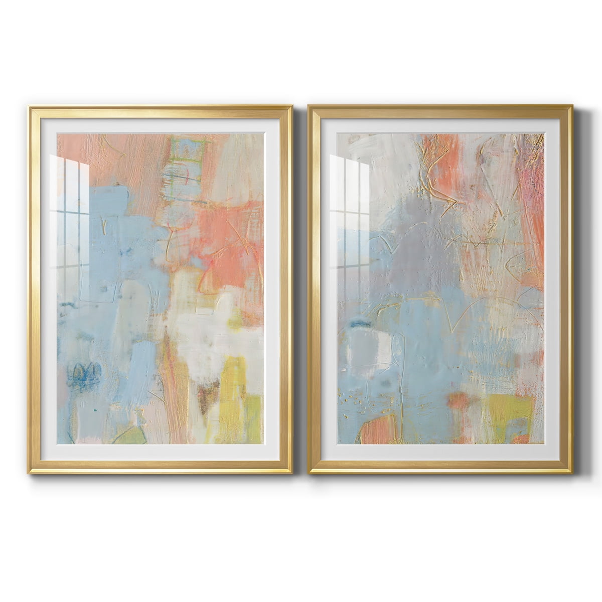 Wexford Home Cully I Premium Framed Print, 30.5" x 42.5" - Ready to Hang, Gold (Set of 2)
