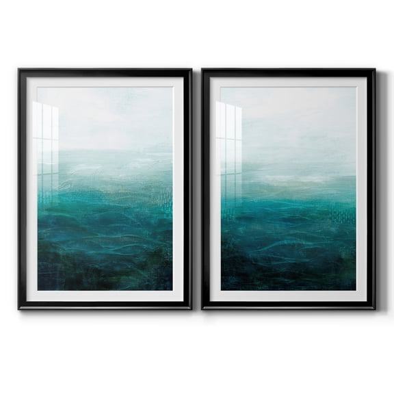 Wexford Home Drifting Sea I Premium Framed Print, 18.5" x 24.5" - Ready to Hang, Black (Set of 2)