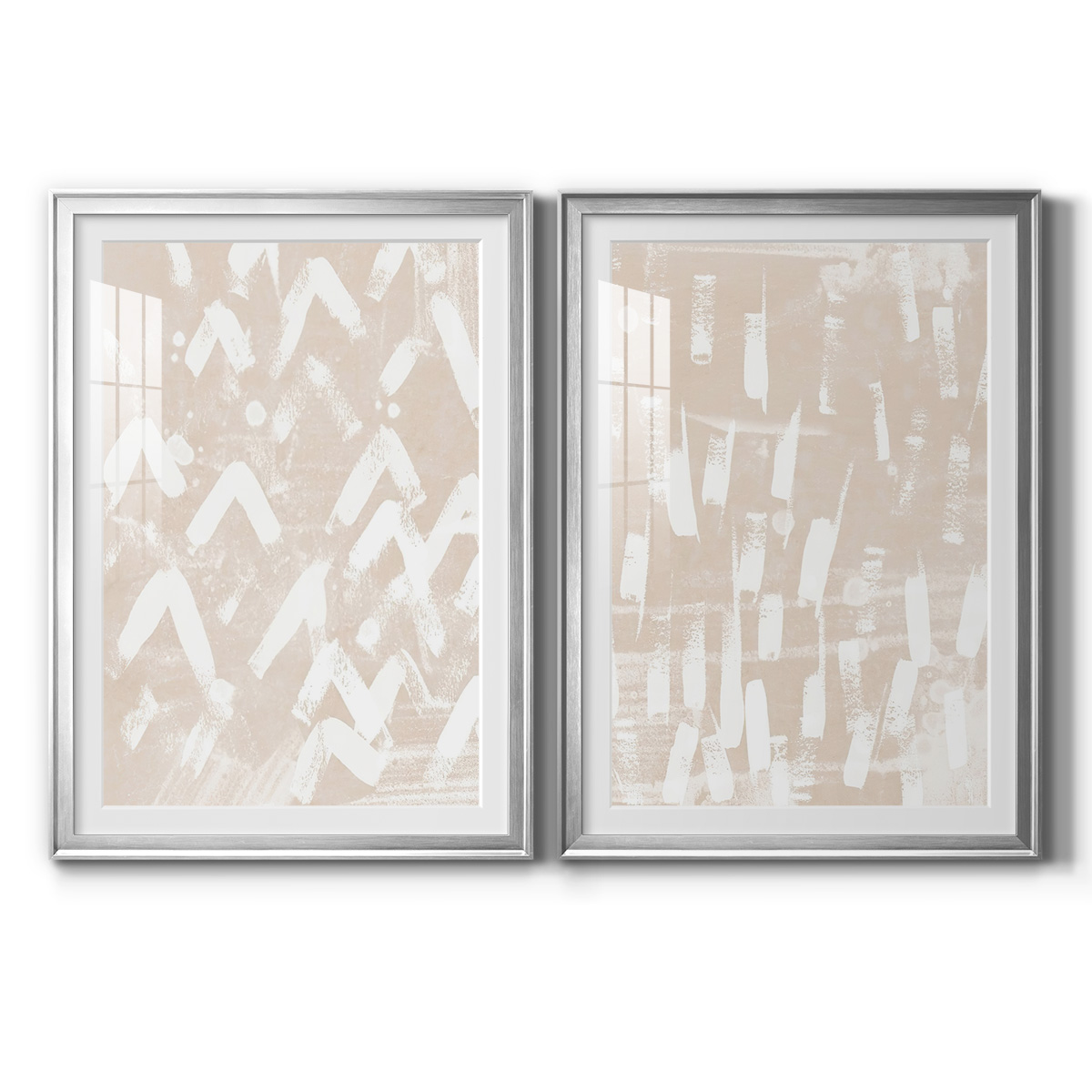 Wexford Home Earth Etching III Premium Framed Print, 30.5" x 42.5" - Ready to Hang, Silver (Set of 2)
