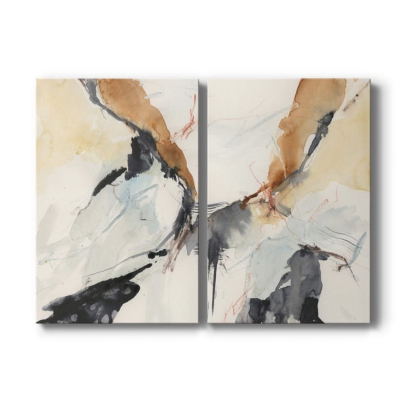 Wexford Home Efflux I - 24" x 36" Wrapped Canvas Prints (Set of 2), Ready to Hang
