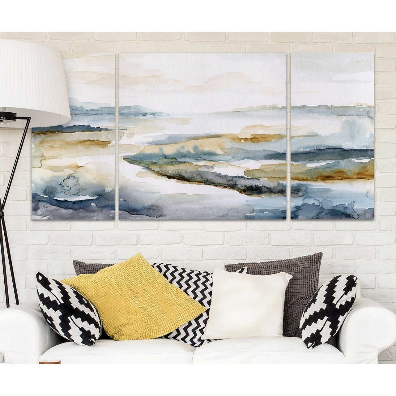 Estuary I Oversized Hand-Wrapped Canvas Art Set