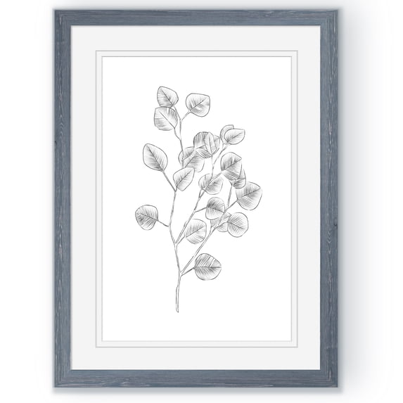 Wexford Home Eucalyptus Sketch III-Framed - Grey - 22X30