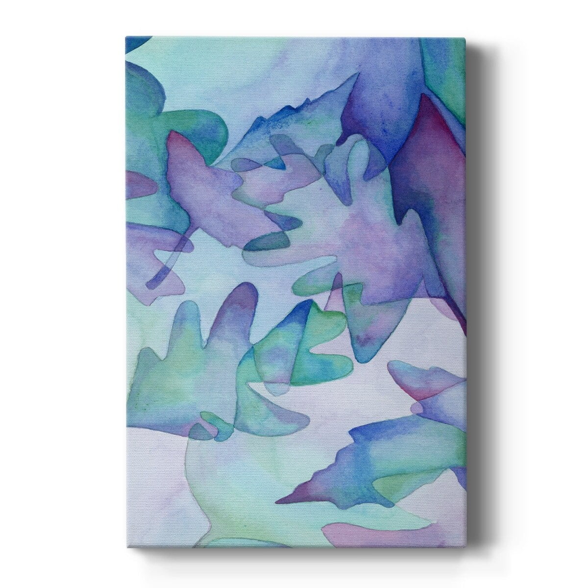 Fallen Leaves Multicolor Canvas Art with Solid Wood Frame