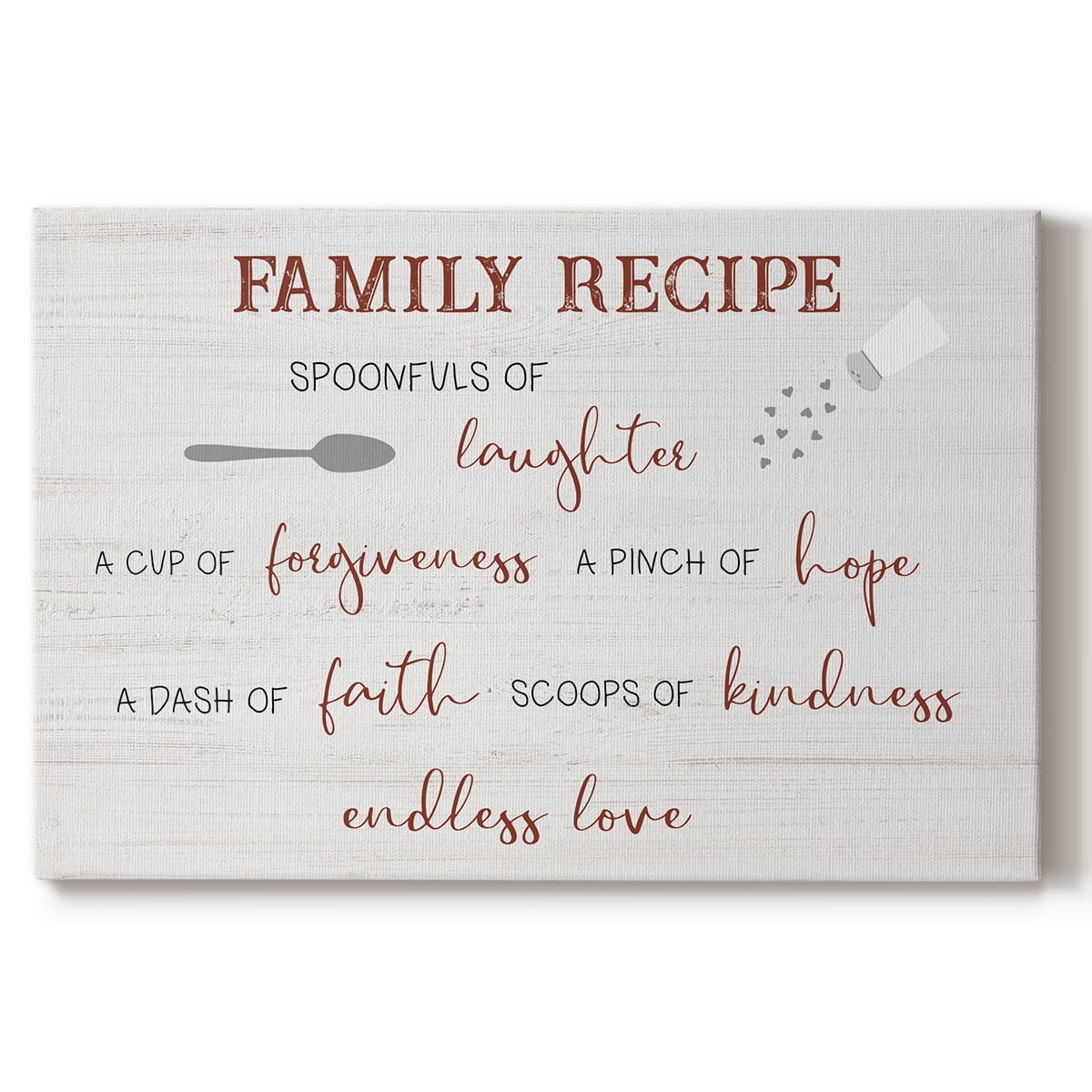 Wexford Home Family Recipe - 8" x 12" Gallery Wrapped Canvas, Ready to Hang