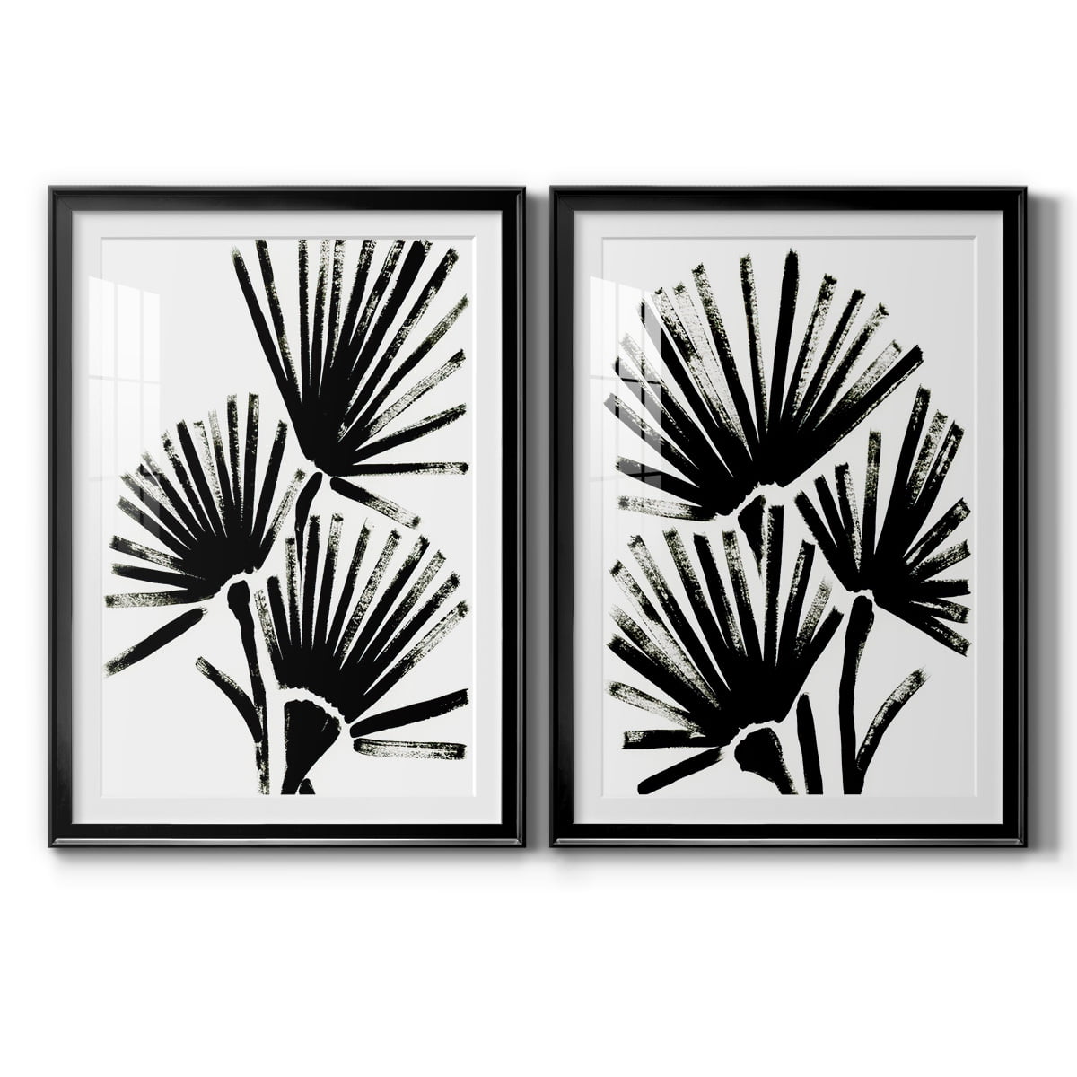 Wexford Home Fan Brush I Premium Framed Print, 26.5" x 36.5" - Ready to Hang, Black (Set of 2)