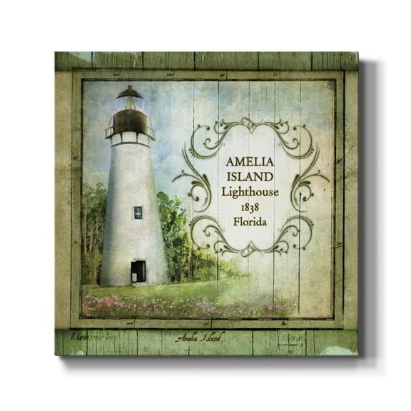 Wexford Home Florida Lighthouse I-Premium Gallery Wrapped Canvas, 32" x 32" - Ready to Hang