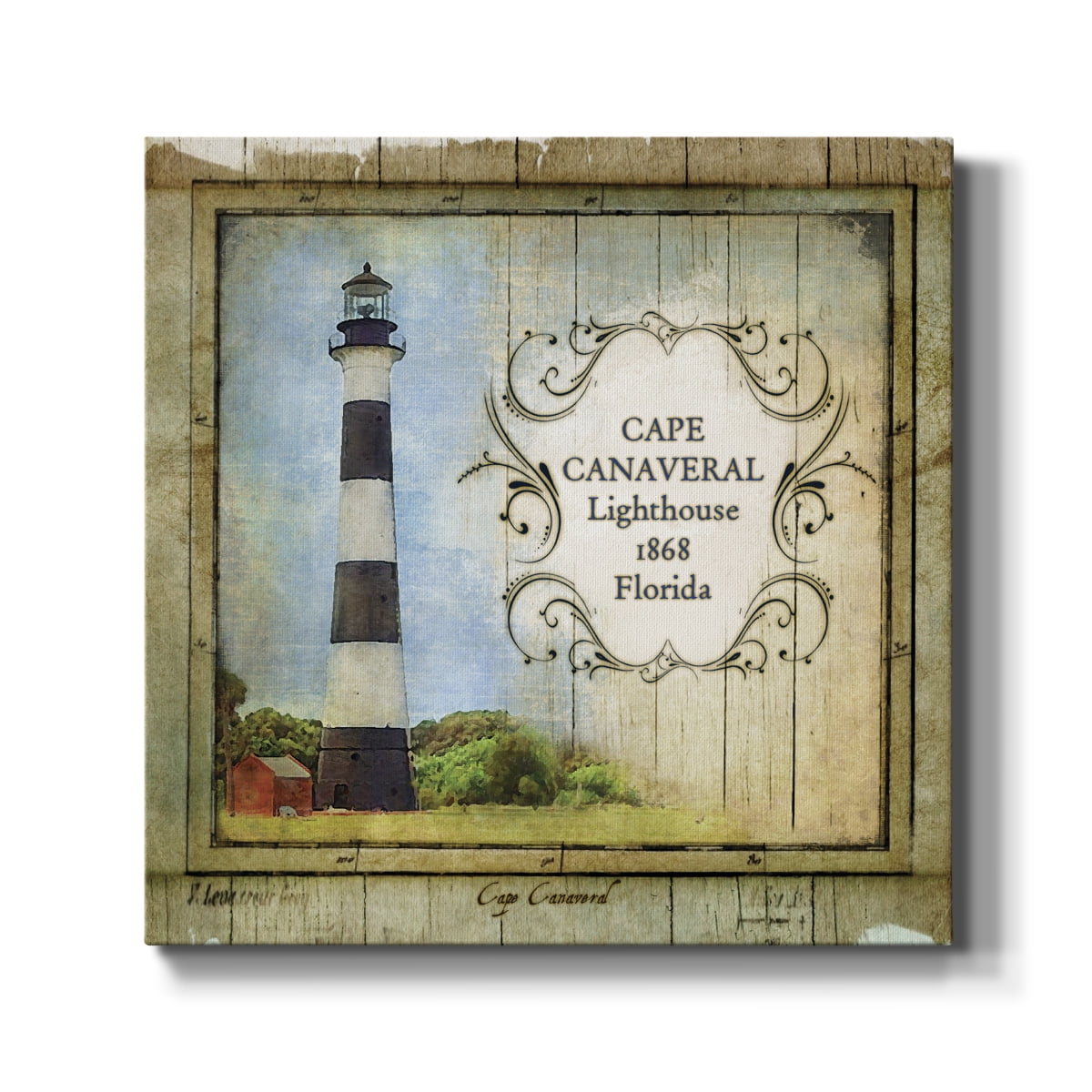 Wexford Home Florida Lighthouse II-Premium Gallery Wrapped Canvas, 32" x 32" - Ready to Hang