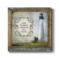 Wexford Home Florida Lighthouse III-Premium Gallery Wrapped Canvas, 10" x 10" - Ready to Hang