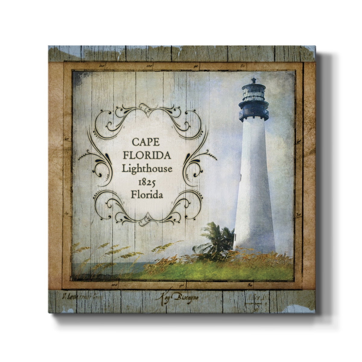 Wexford Home Florida Lighthouse III-Premium Gallery Wrapped Canvas, 24" x 24" - Ready to Hang