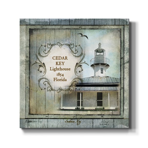 Wexford Home Florida Lighthouse IV-Premium Gallery Wrapped Canvas, 16" x 16" - Ready to Hang