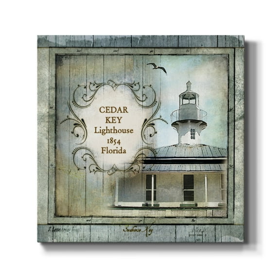 Wexford Home Florida Lighthouse IV-Premium Gallery Wrapped Canvas, 40" x 40" - Ready to Hang