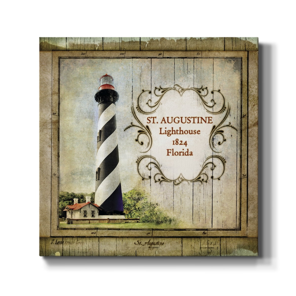 Wexford Home Florida Lighthouse IX-Premium Gallery Wrapped Canvas, 24" x 24" - Ready to Hang