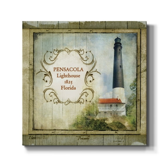 Wexford Home Florida Lighthouse VII-Premium Gallery Wrapped Canvas, 16" x 16" - Ready to Hang