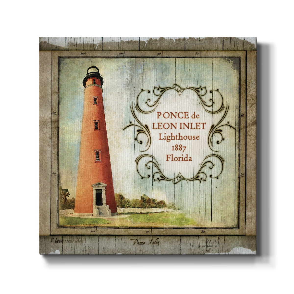 Wexford Home Florida Lighthouse VIII-Premium Gallery Wrapped Canvas, 40" x 40" - Ready to Hang