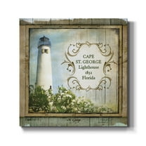 Wexford Home Florida Lighthouse X-Premium Gallery Wrapped Canvas, 10" x 10" - Ready to Hang