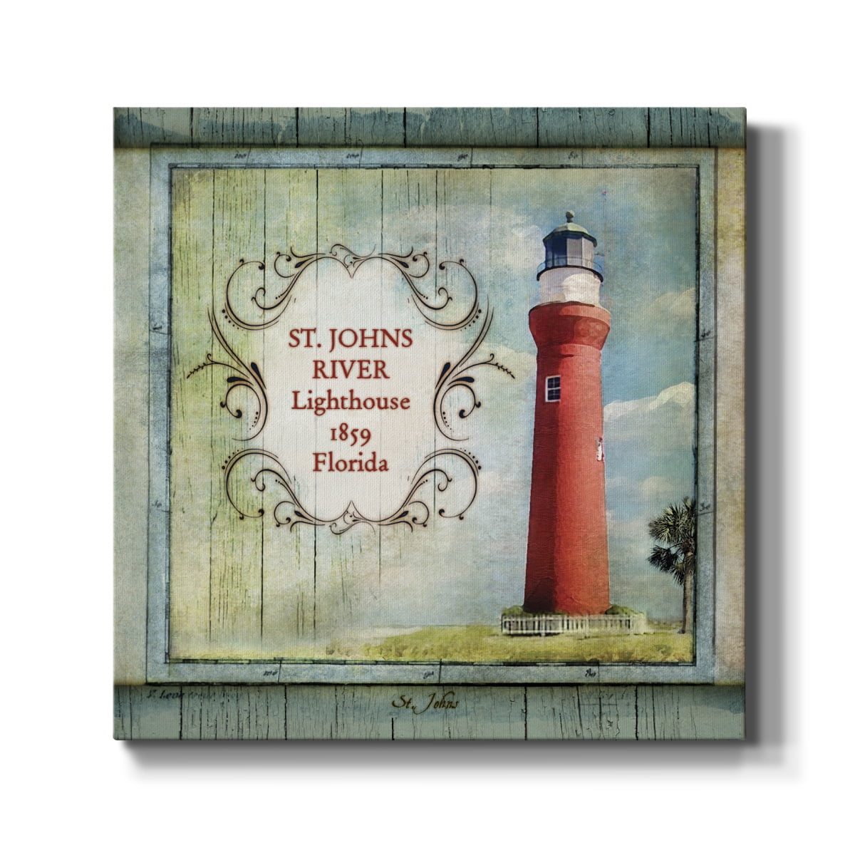 Wexford Home Florida Lighthouse XI-Premium Gallery Wrapped Canvas, 24" x 24" - Ready to Hang