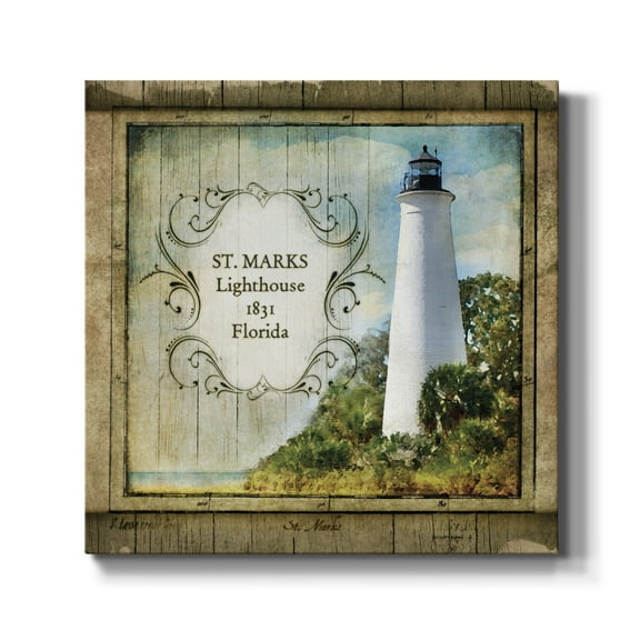 Wexford Home Florida Lighthouse XII-Premium Gallery Wrapped Canvas, 10" x 10" - Ready to Hang