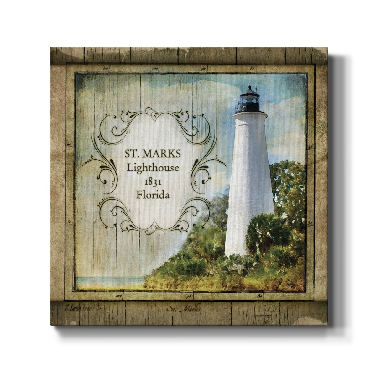 Wexford Home Florida Lighthouse XII-Premium Gallery Wrapped Canvas, 24" x 24" - Ready to Hang