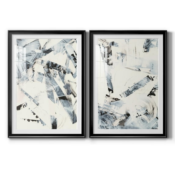 Wexford Home Fractured Ice I Premium Framed Print, 22.5" x 30.5" - Ready to Hang, Black (Set of 2)