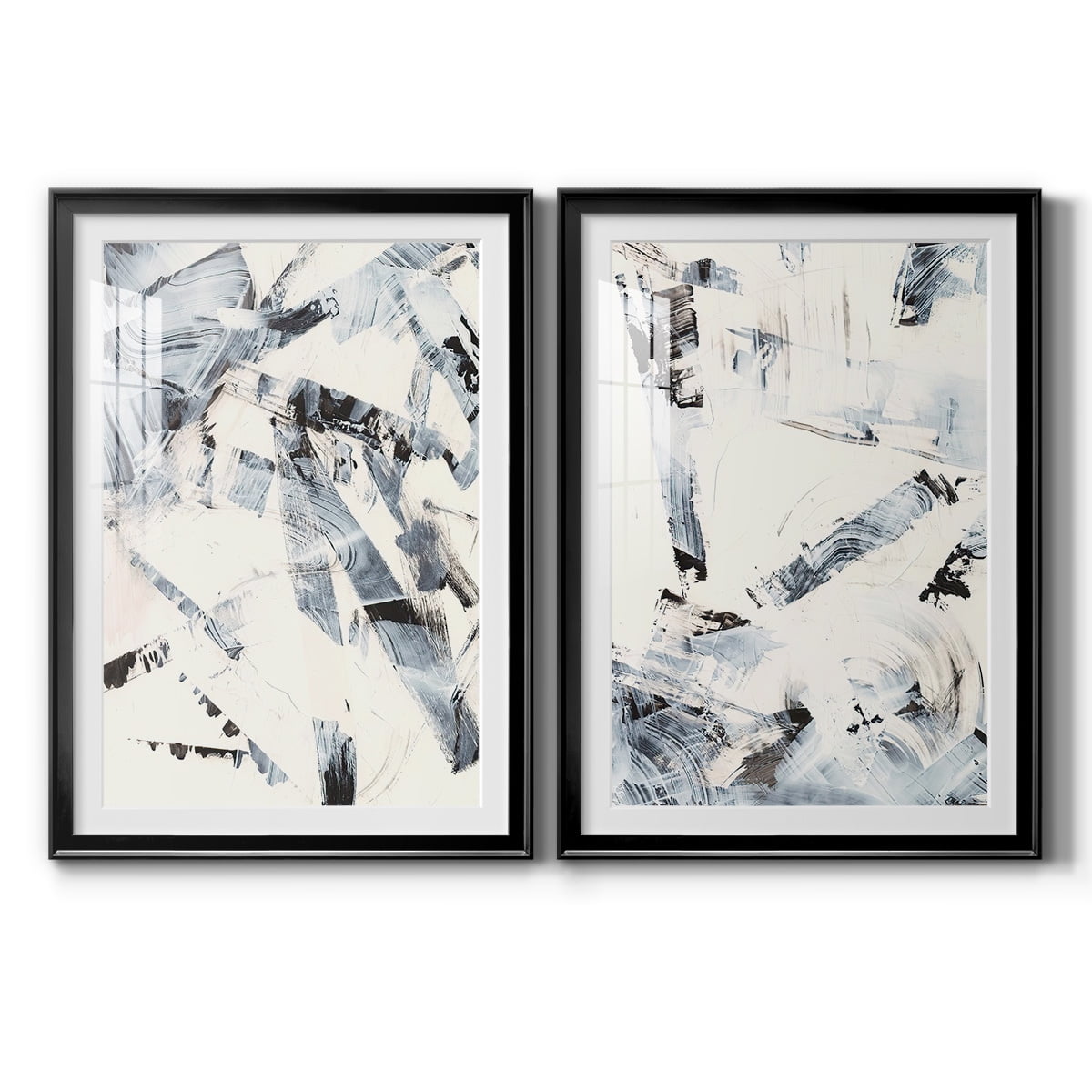 Wexford Home Fractured Ice I Premium Framed Print, 26.5" x 36.5" - Ready to Hang, Black (Set of 2)