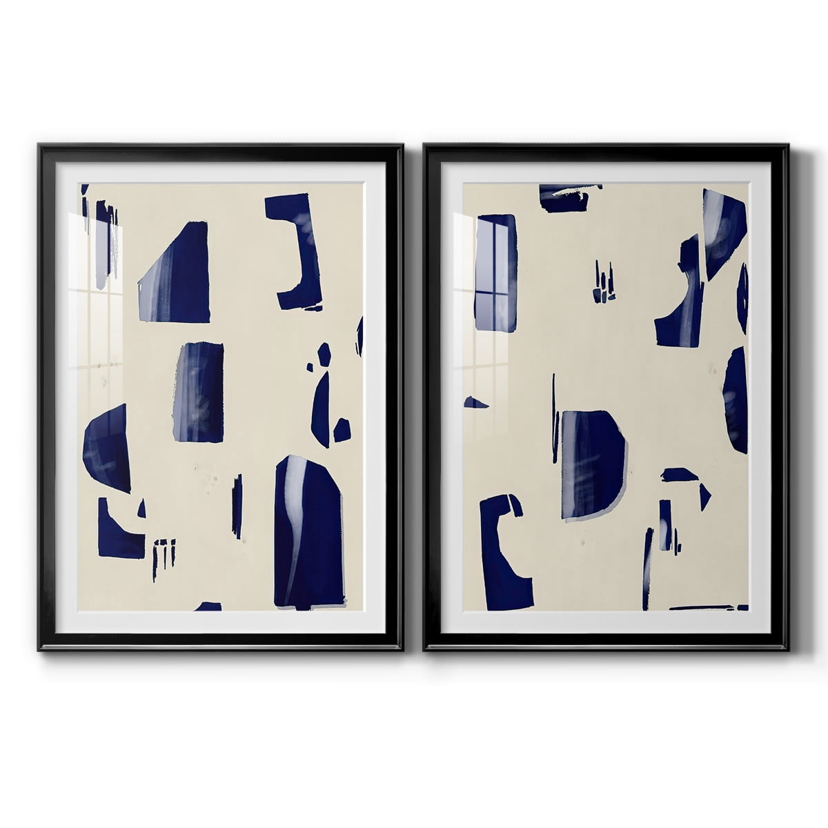 Wexford Home Fragment Abstraction I Premium Framed Print, 26.5" x 36.5" - Ready to Hang, Black (Set of 2)