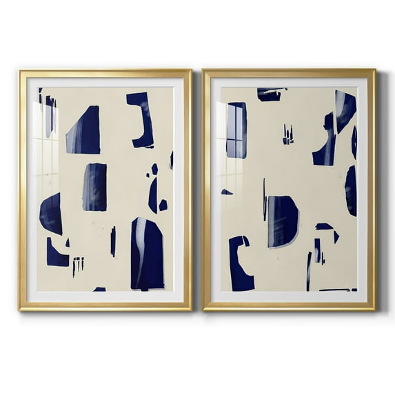 Wexford Home Fragment Abstraction I Premium Framed Print, 26.5" x 36.5" - Ready to Hang, Gold (Set of 2)