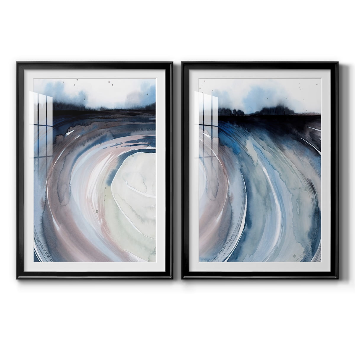 Wexford Home Geode Valley I Premium Framed Print, 26.5" x 36.5" - Ready to Hang, Black (Set of 2)