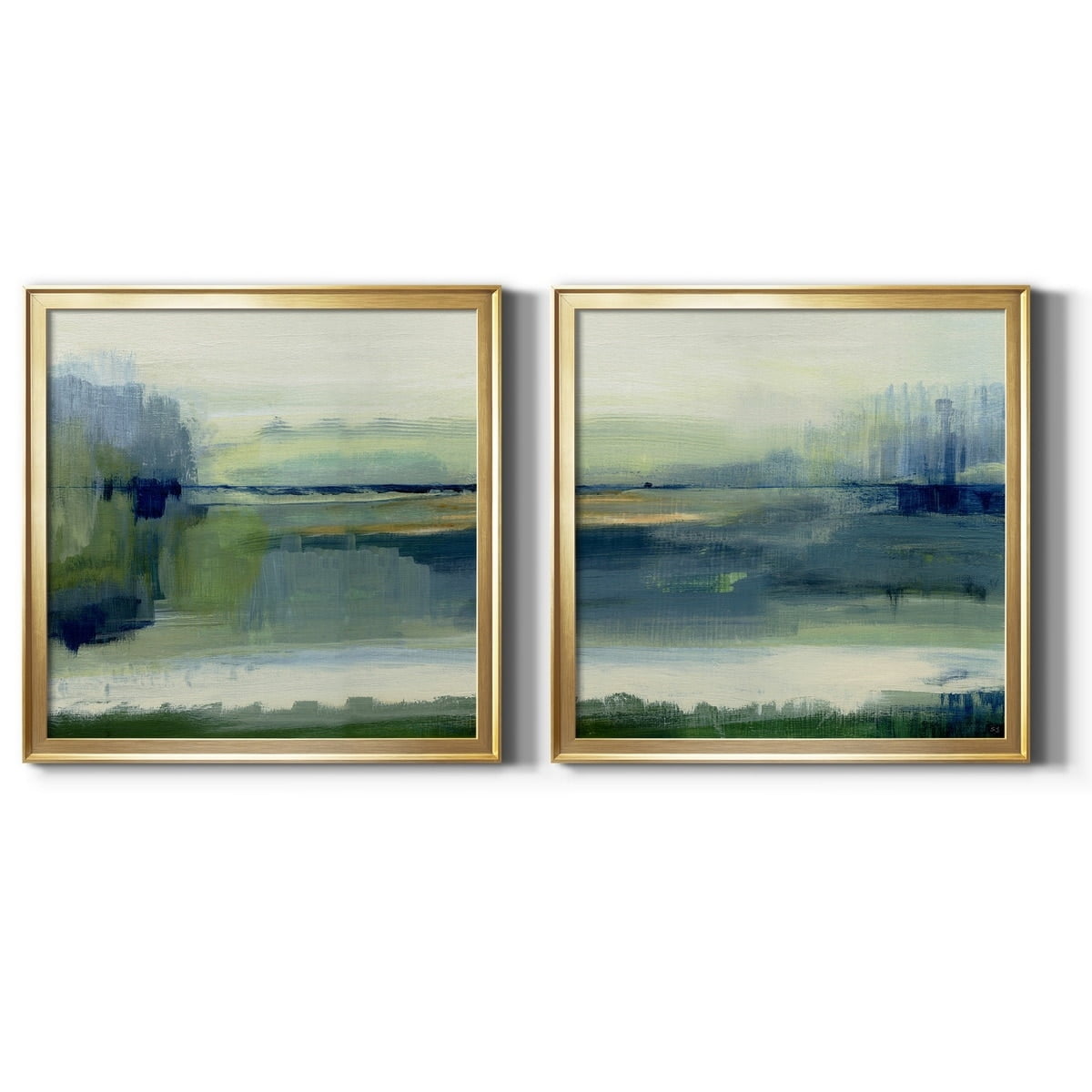 Glistening Meadow Gold Framed Canvas Print, 24.5" x 24.5"