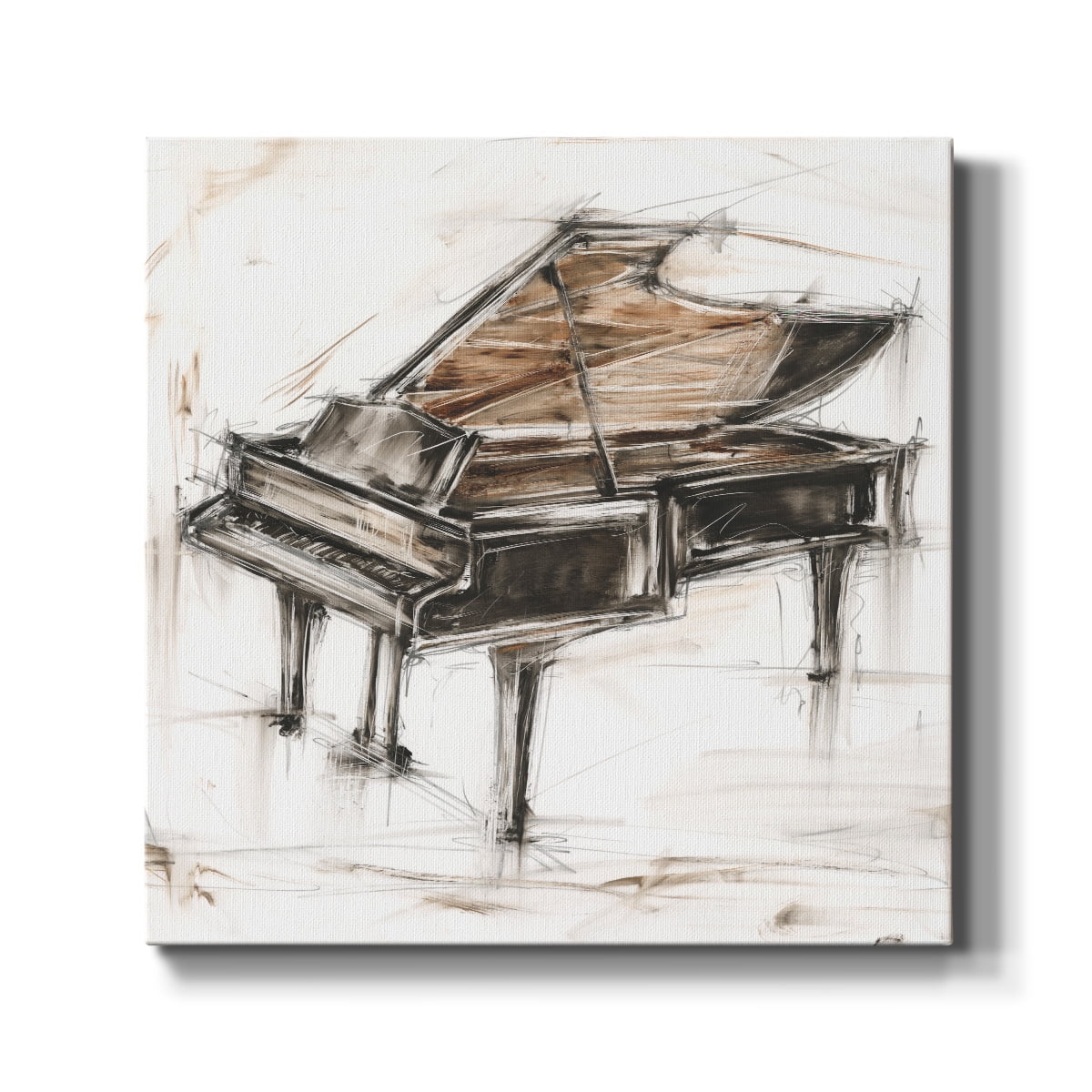 Wexford Home Grand Piano Study-Premium Gallery Wrapped Canvas, 40" x 40" - Ready to Hang