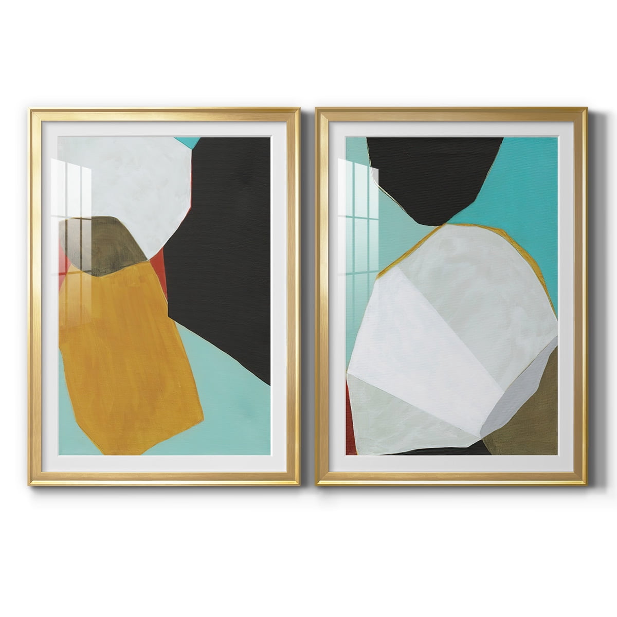 Wexford Home Graphica I Premium Framed Print, 18.5" x 24.5" - Ready to Hang, Gold (Set of 2)