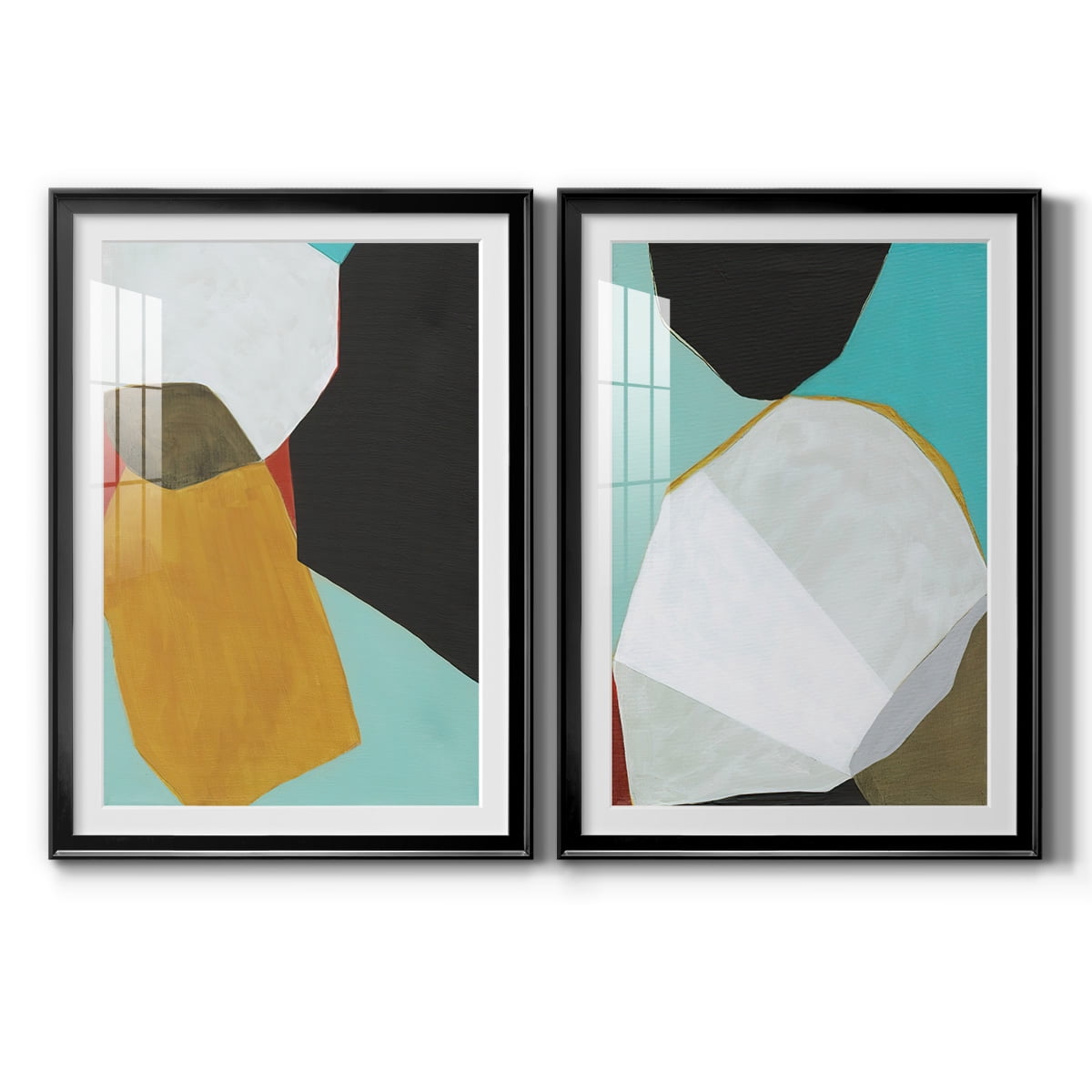 Wexford Home Graphica I Premium Framed Print, 22.5" x 30.5" - Ready to Hang, Black (Set of 2)