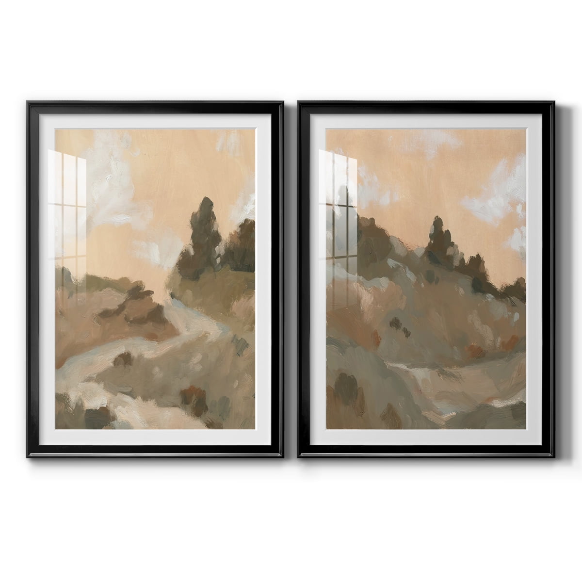 Wexford Home Hillside Walking Path I Premium Framed Print, 26.5" x 36.5" - Ready to Hang, Black (Set of 2)
