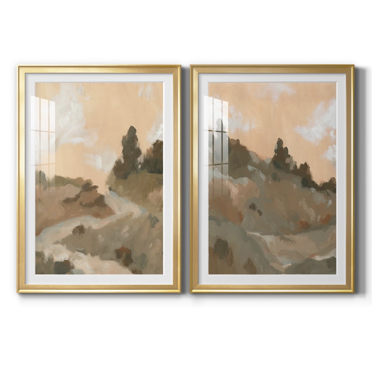 Wexford Home Hillside Walking Path I Premium Framed Print, 30.5" x 42.5" - Ready to Hang, Gold (Set of 2)