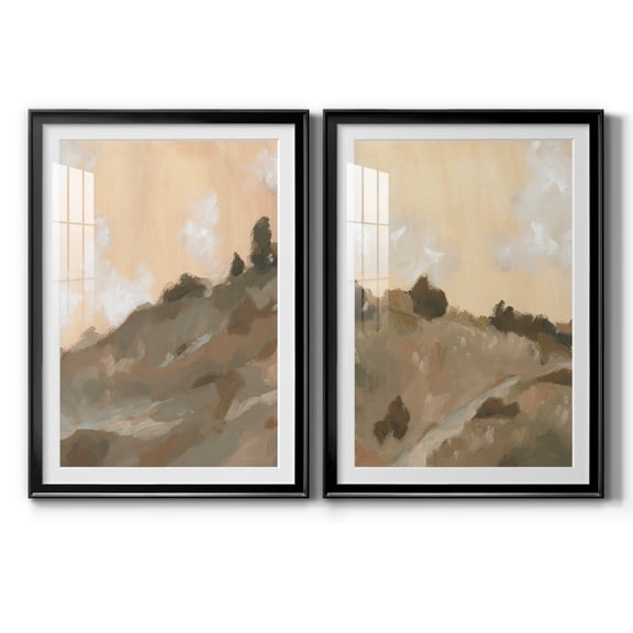 Wexford Home Hillside Walking Path III Premium Framed Print, 18.5" x 24.5" - Ready to Hang, Black (Set of 2)