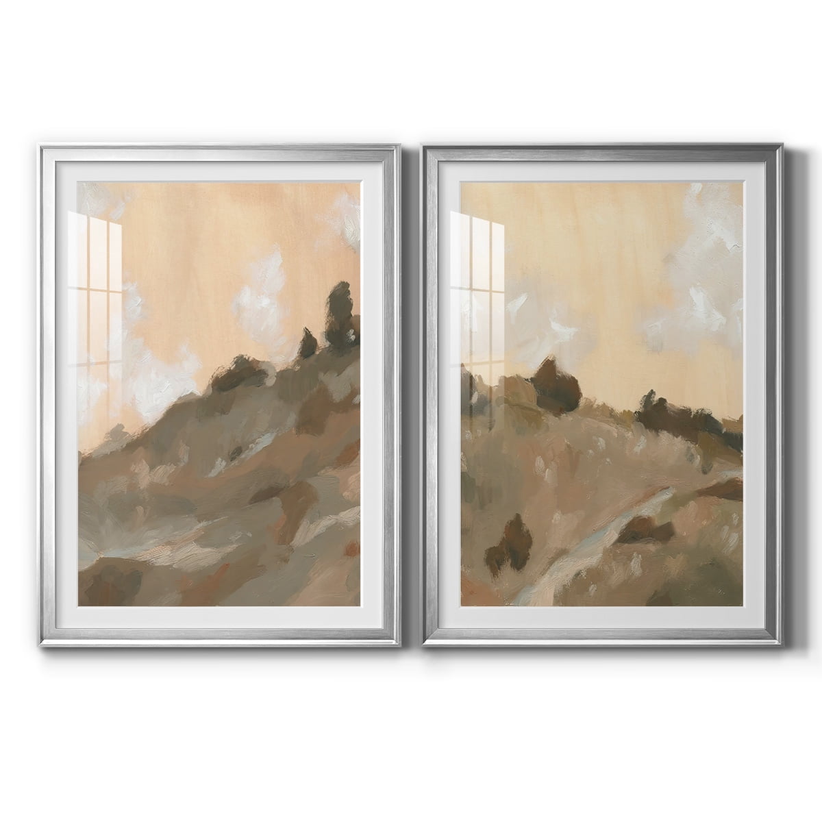 Wexford Home Hillside Walking Path III Premium Framed Print, 30.5" x 42.5" - Ready to Hang, Silver (Set of 2)