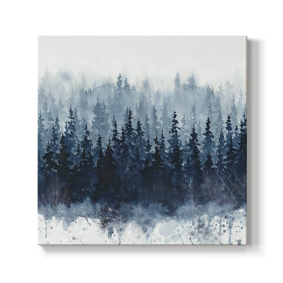 Wexford Home Indigo Forest - 10" x 10" Gallery Wrapped Canvas, Ready to Hang