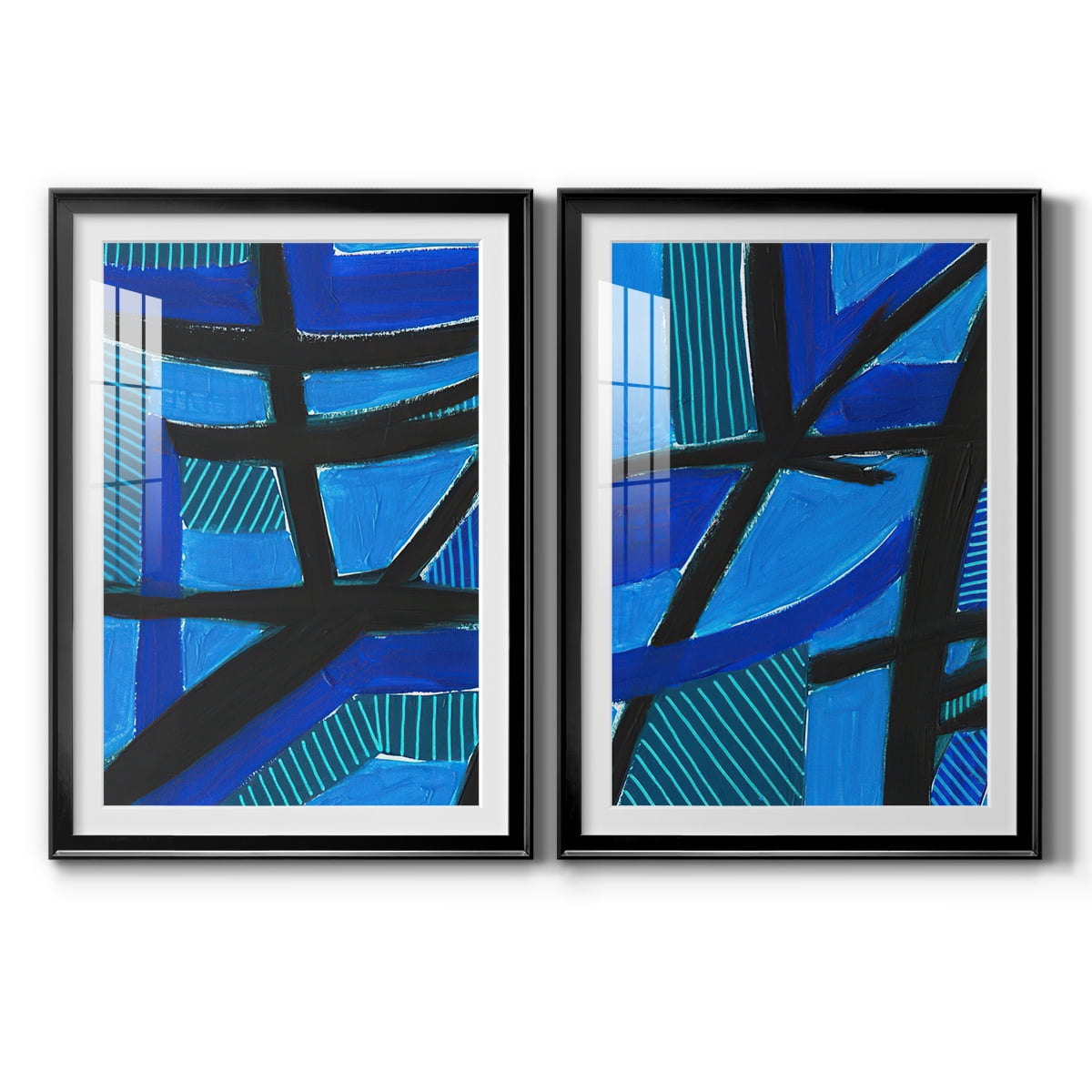 Wexford Home Involved Blues I Premium Framed Print, 26.5" x 36.5" - Ready to Hang, Black (Set of 2)