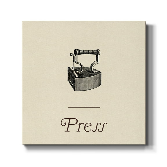 Wexford Home Laundry Sign III-Premium Gallery Wrapped Canvas, 10" x 10" - Ready to Hang