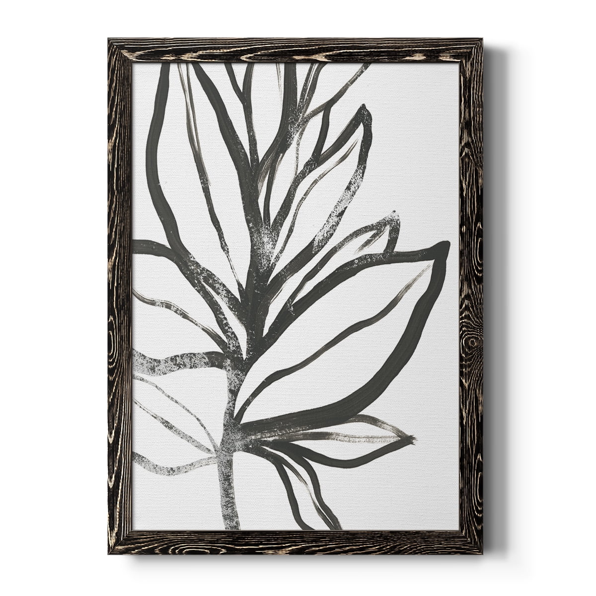 Wexford Home Leaf Instinct I - 28" x 40" Framed Canvas Print, Black