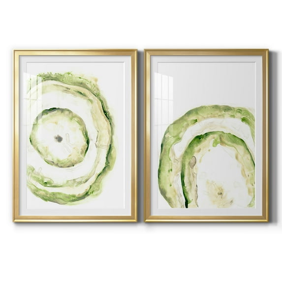 Wexford Home Lichen Halo III Premium Framed Print, 18.5" x 24.5" - Ready to Hang, Gold (Set of 2)