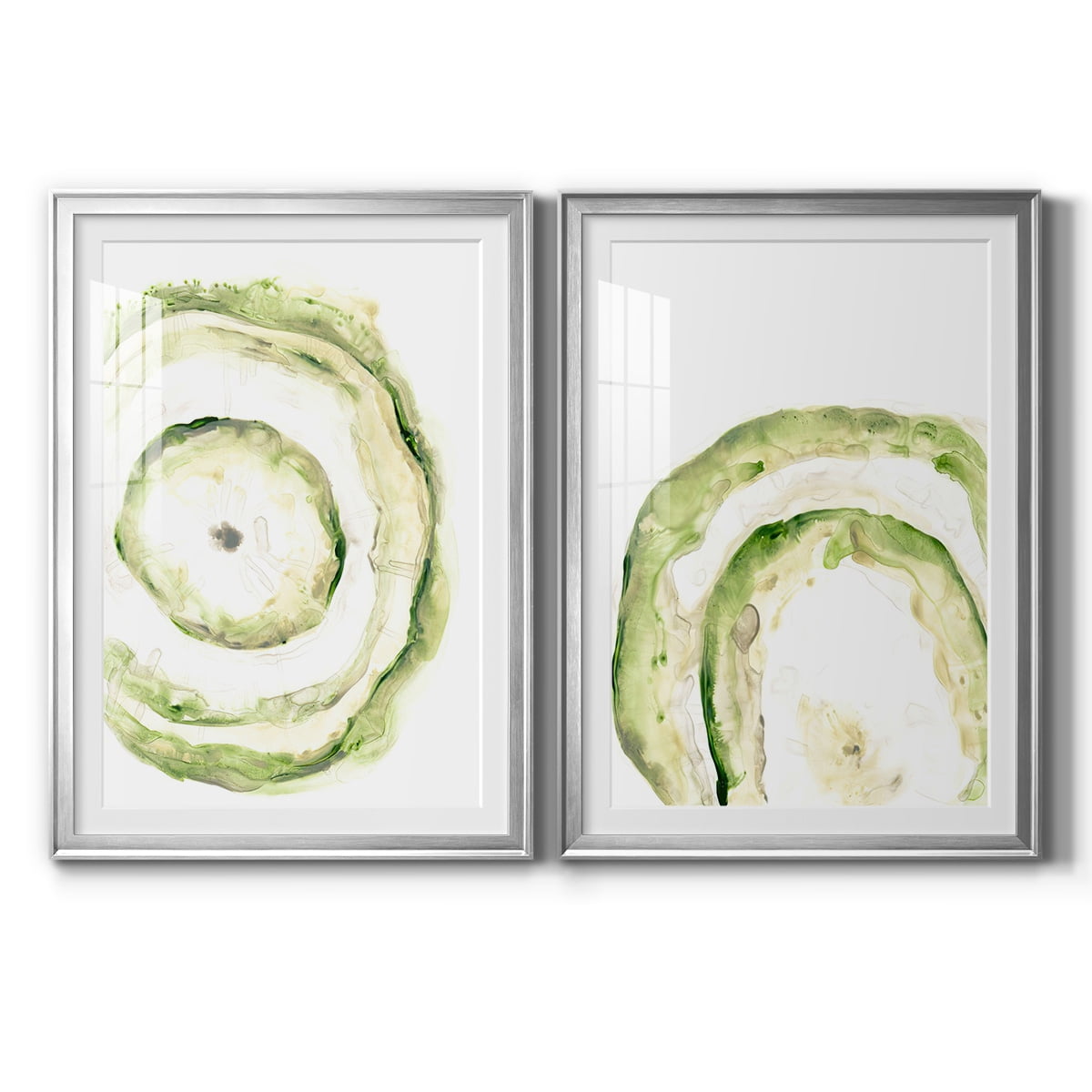 Wexford Home Lichen Halo III Premium Framed Print, 26.5" x 36.5" - Ready to Hang, Silver (Set of 2)