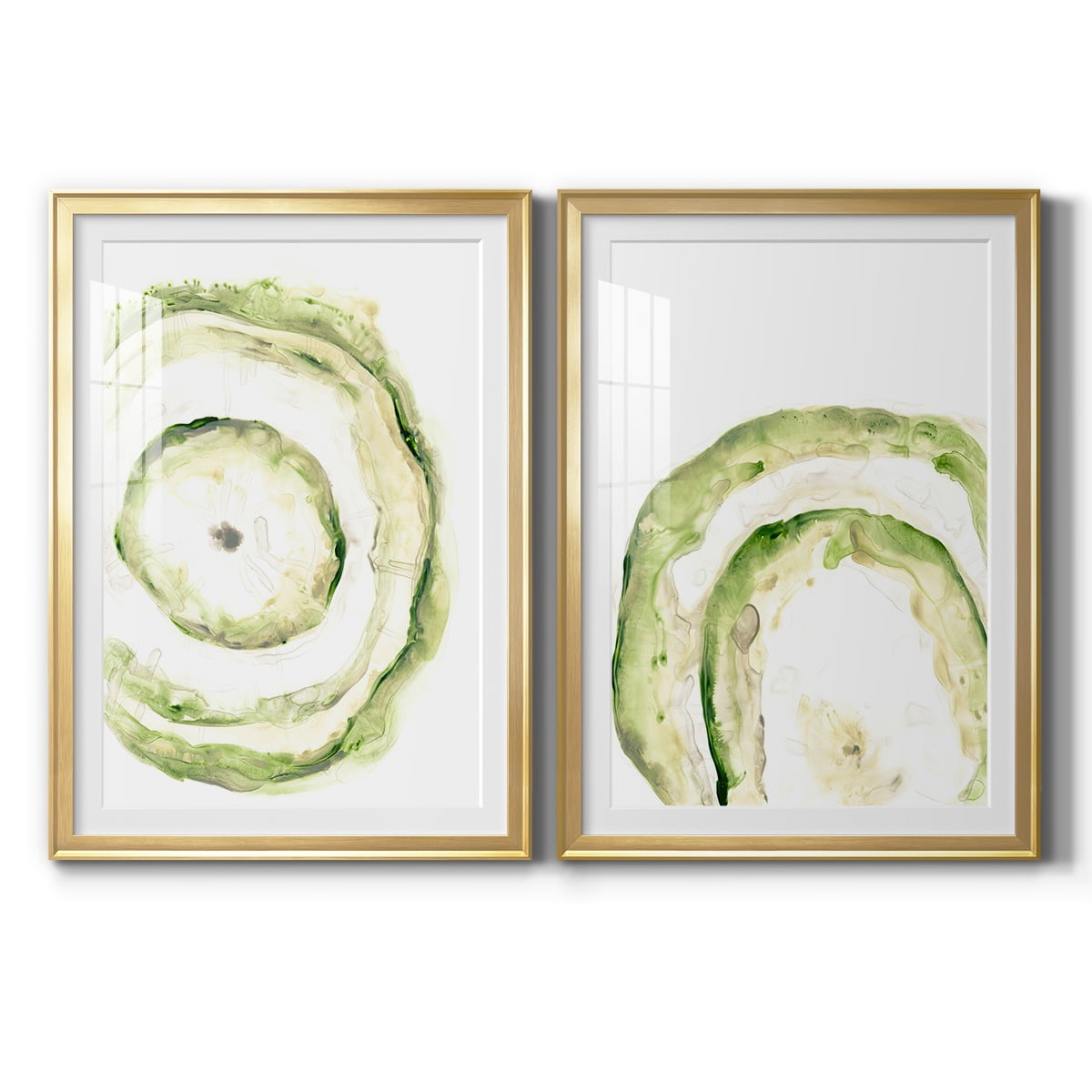Wexford Home Lichen Halo III Premium Framed Print, 30.5" x 42.5" - Ready to Hang, Gold (Set of 2)